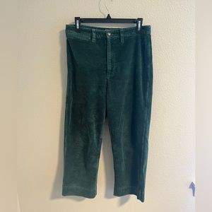 Madewell slim Emmett wide leg crop corduroy edition
